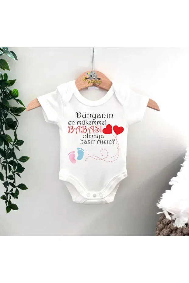 Детское боди-комбинезон для новорожденных с принтом Babaya Jewelry You're Ready To Be A Father Cactus Collection, White