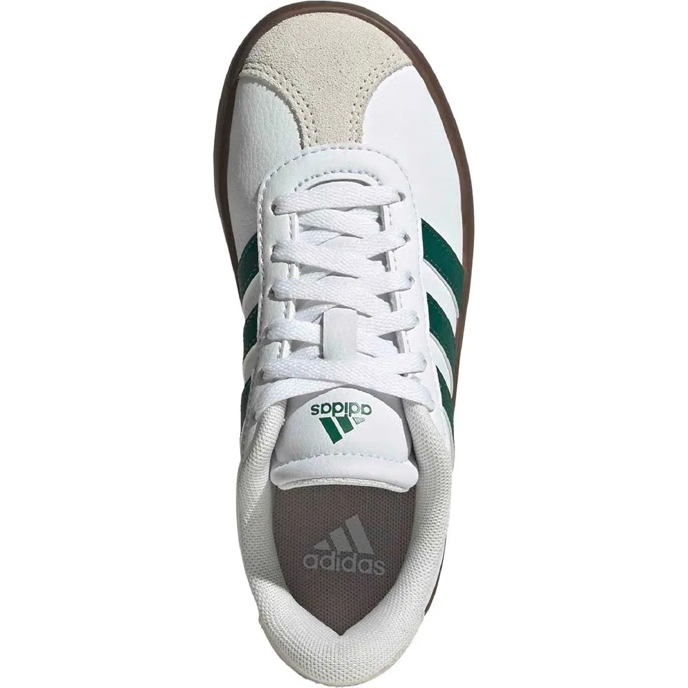 Детские кроссовки VL Court 3.0 Adidas, White/Green/Tan — фото 4