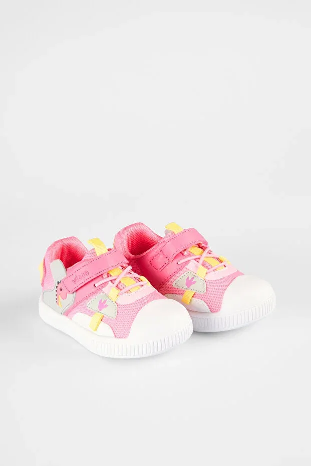 Детские кеды для девочек с принтом Snoop Printed Vicco, Pink — фото 4