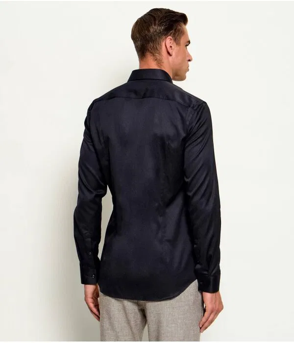 Мужская рубашка slim fit H-Hank-S-K-C1-263 BOSS, черный — фото 3