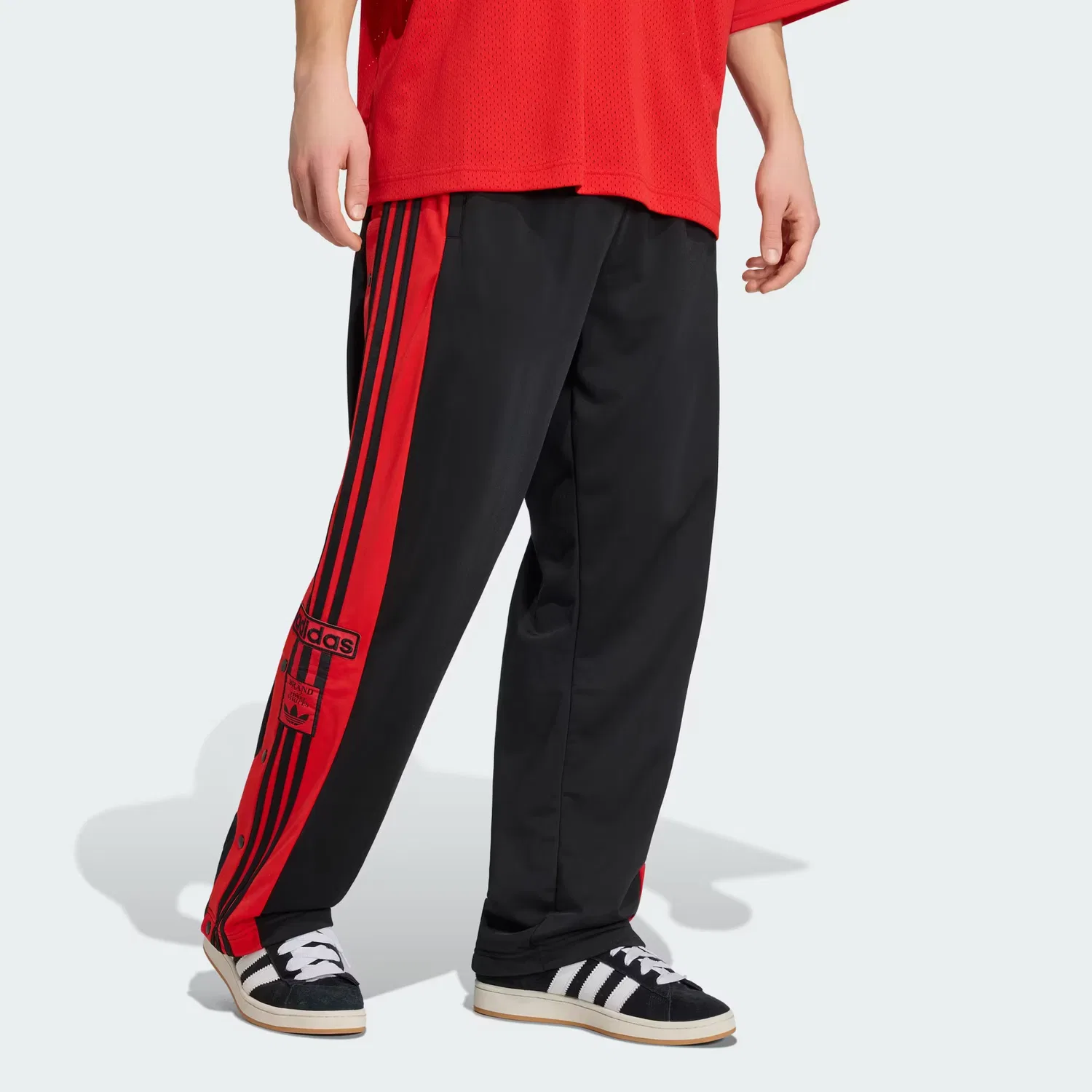 Мужские спортивные штаны на завязках ADIBREAK CLASSIC Adidas Originals, черный/ярко-красный