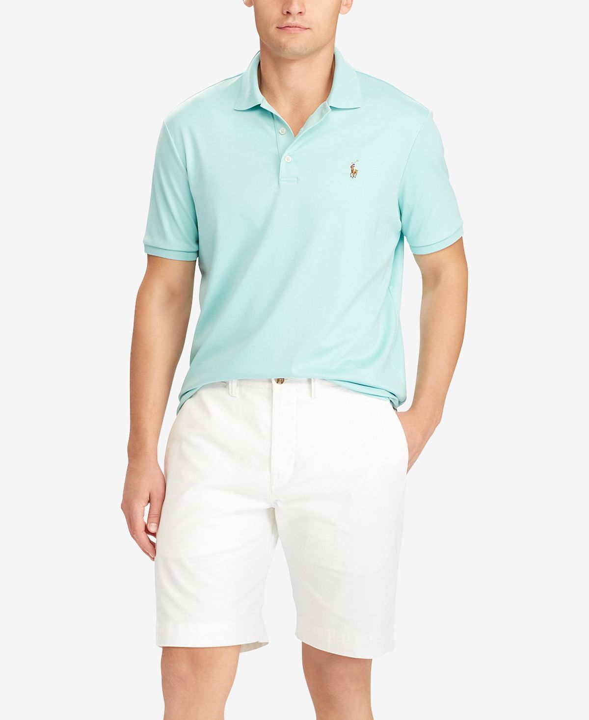 Мужские эластичные шорты классической посадки 9 дюймов Polo Ralph Lauren, белый — фото 4