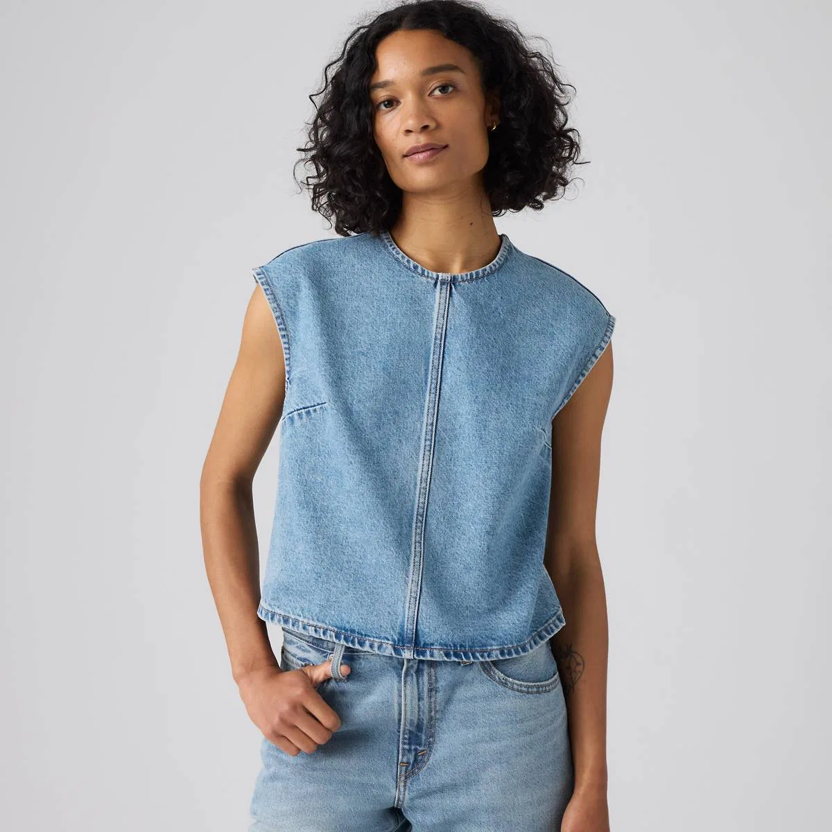 Джинсовая футболка без рукавов Levi's, Easy Days - Medium Wash