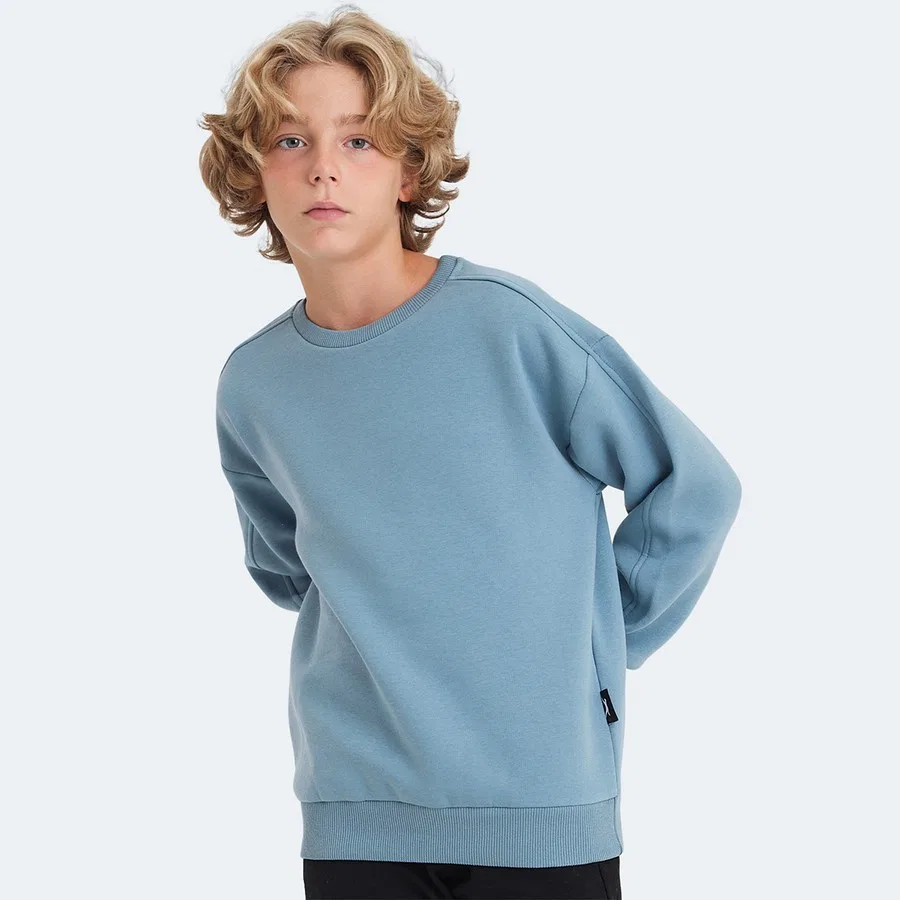 Свитшот детский с длинным рукавом Logan Slazenger, Темно-серый — фото 3