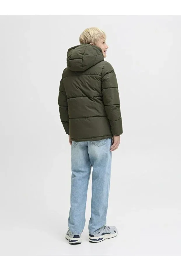Детская куртка для девочек с принтом Jack & Jones, Green — фото 4