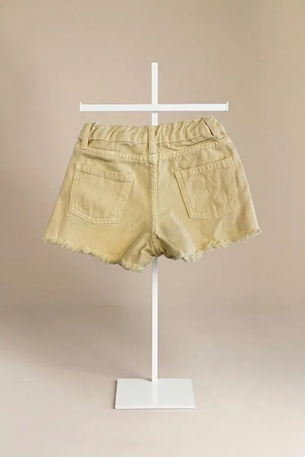 Детские шорты для девочек джинсовые Ece Çinar Kids, Beige — фото 4