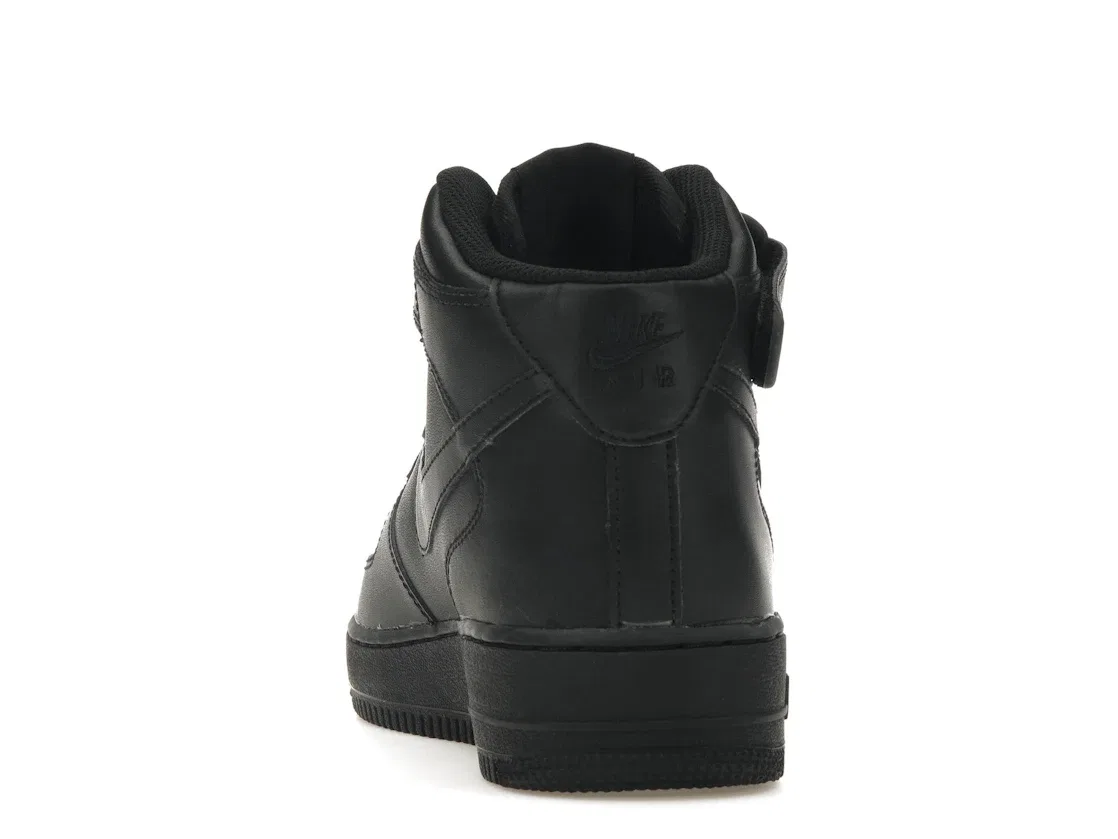 Детские кроссовки Lifestyle с высоким берцем Nike Air Force 1 Mid, Black/Black — фото 4