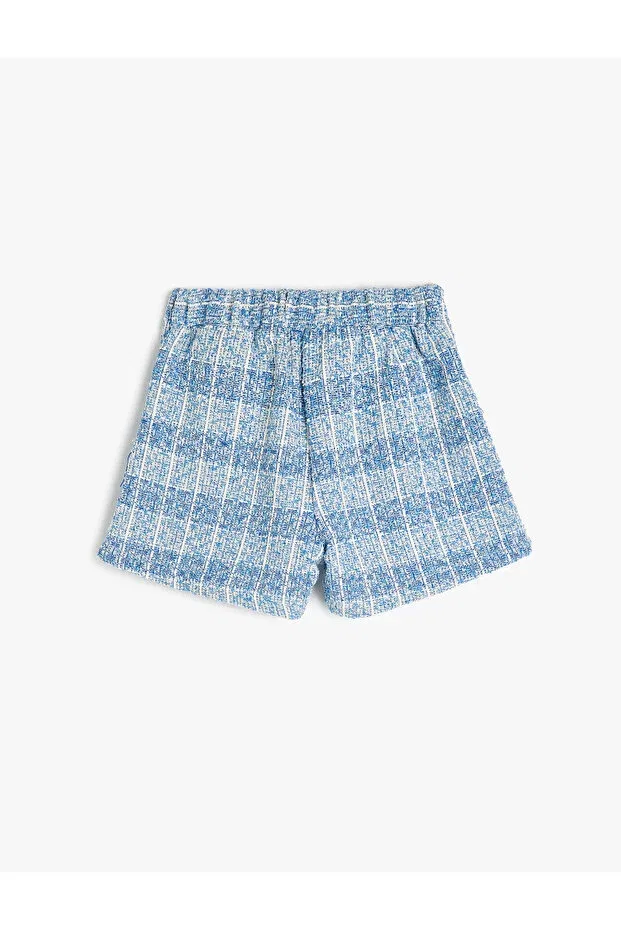 Детские шорты для девочек с принтом Basics Koton, Blue Plaid — фото 2