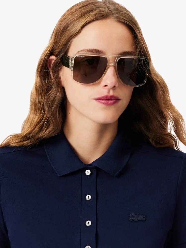 Футболка поло женская LACOSTE Slim Fit, Navy — фото 2