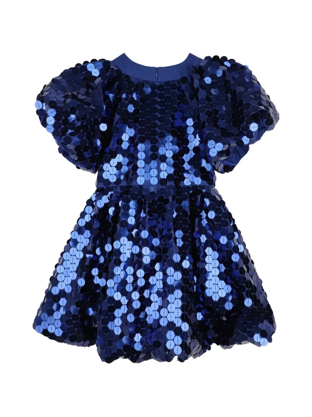 Платье с объемным рукавами и пайетками Marc Jacobs Kids, синий — фото 2