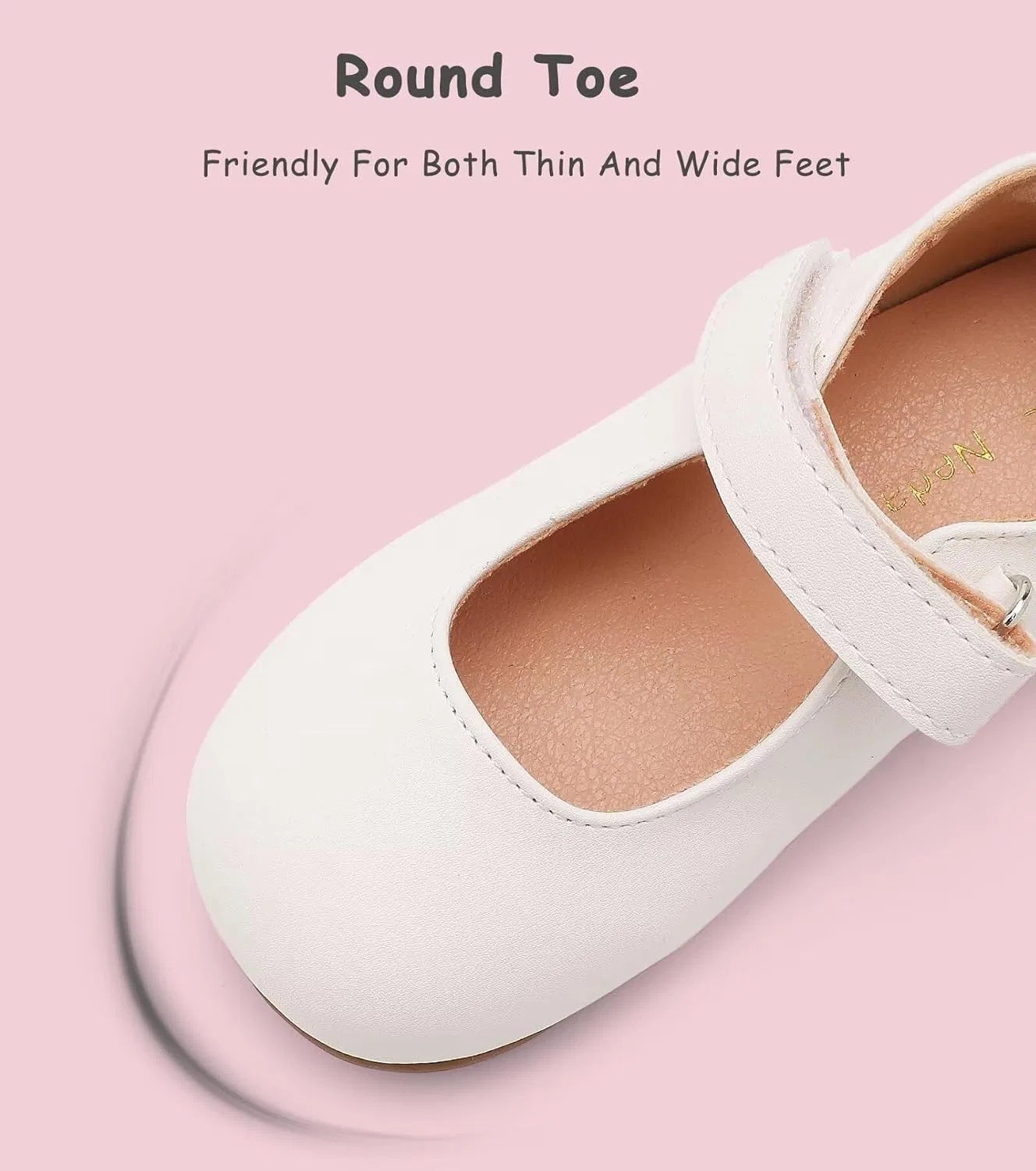 Детские туфли Мэри Джейн для девочек Flower Girl Dress Shoes Mary Janes Flat Nedaan, White — фото 2