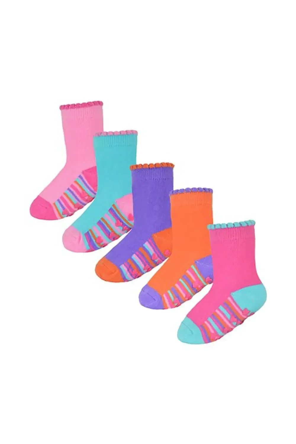Детские хлопковые носки с нескользящей пяткой и мыском, 10 пар, Sock Snob, Multi — фото 2