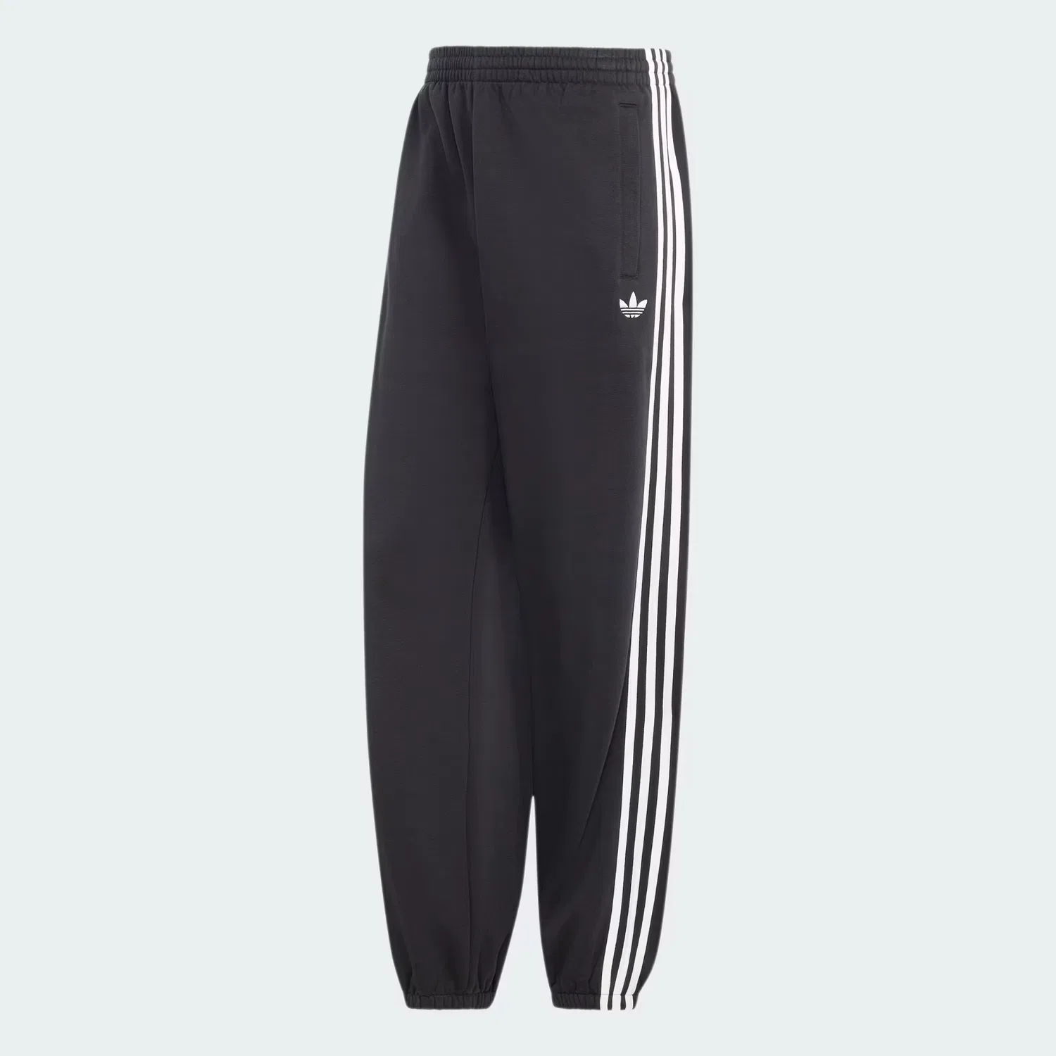 Мужские спортивные брюки на манжетах Adicolor 3-Stripes Cuffed Sweatpant, Adidas Originals, черный — фото 4