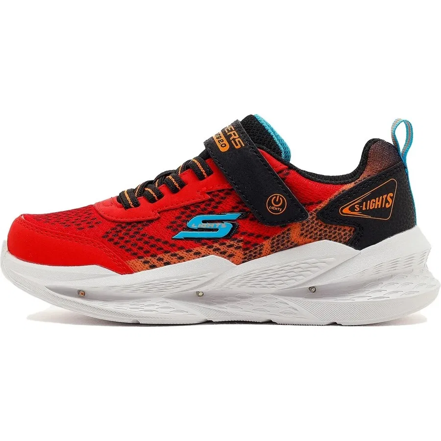 Детские спортивные кроссовки с шнуровкой Meteor-Lights 2.0 Skechers, Красный