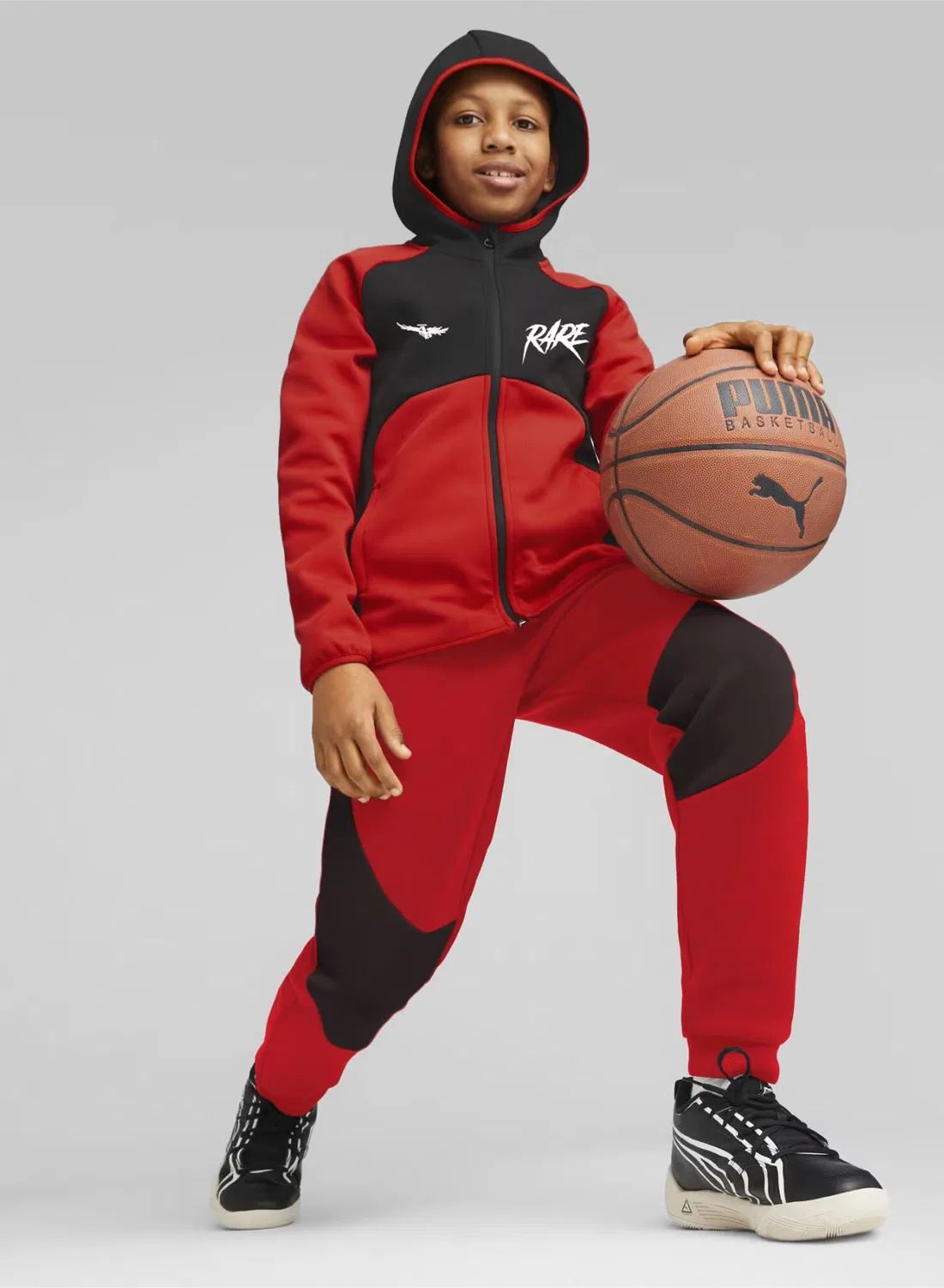 Худи на молнии с капюшоном Melo Dime Puma, красный — фото 4