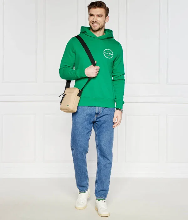Мужское худи с круглым принтом Tommy Hilfiger, зеленый — фото 2