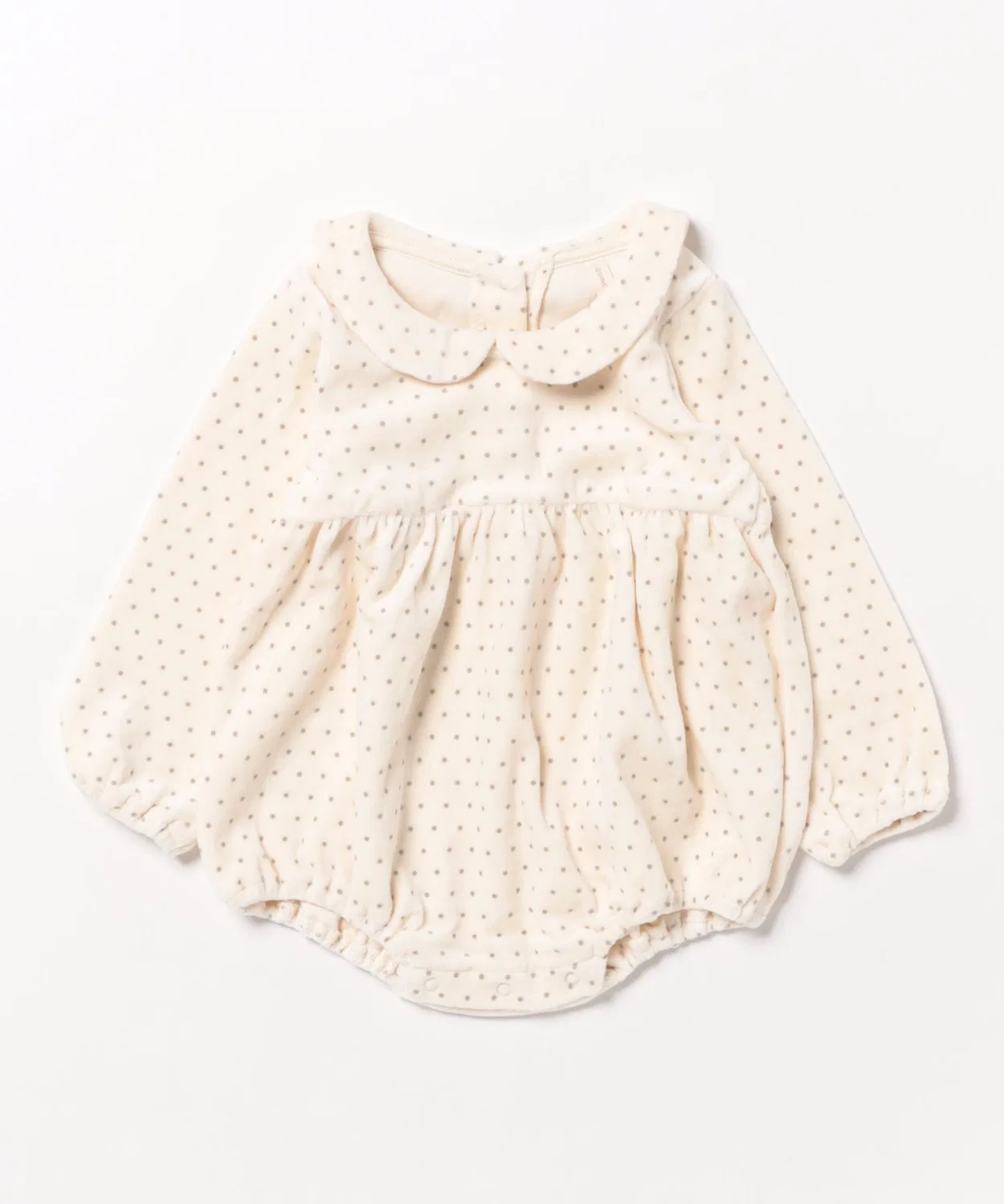Детский боди-комбинезон с длинным рукавомPeter Pan Polka Dot Quincy Mae, Natural