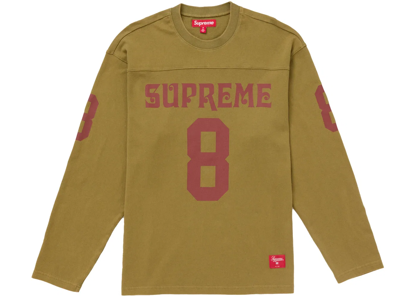 Мужская футболка с длинным рукавом Supreme Affiliated L/S Football Top, Light Olive