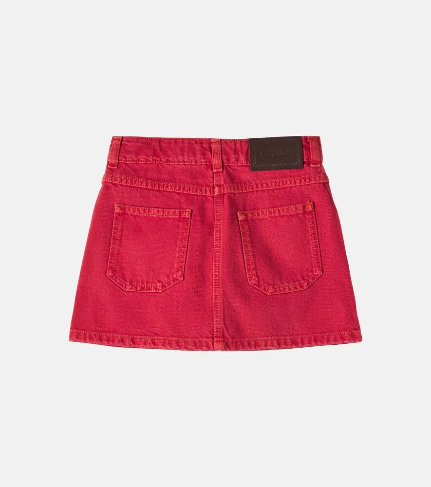 Джинсовая юбка Versace Kids, красный — фото 3