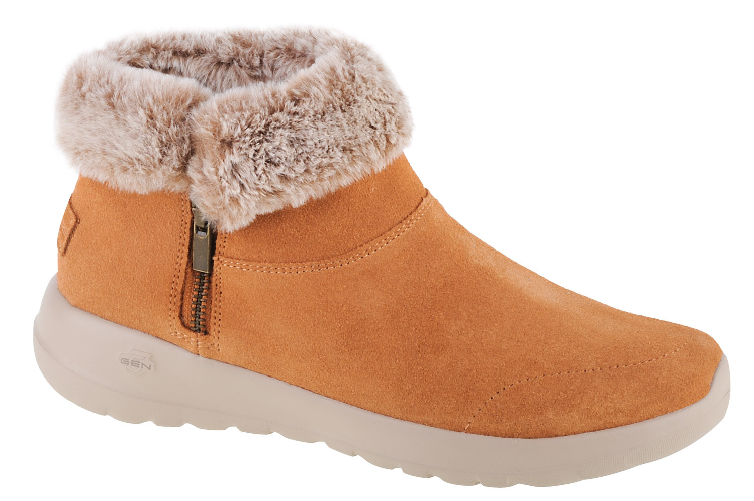 Ботинки женские Skechers On The Go Joy Savvy зимние с мехом, коричневый
