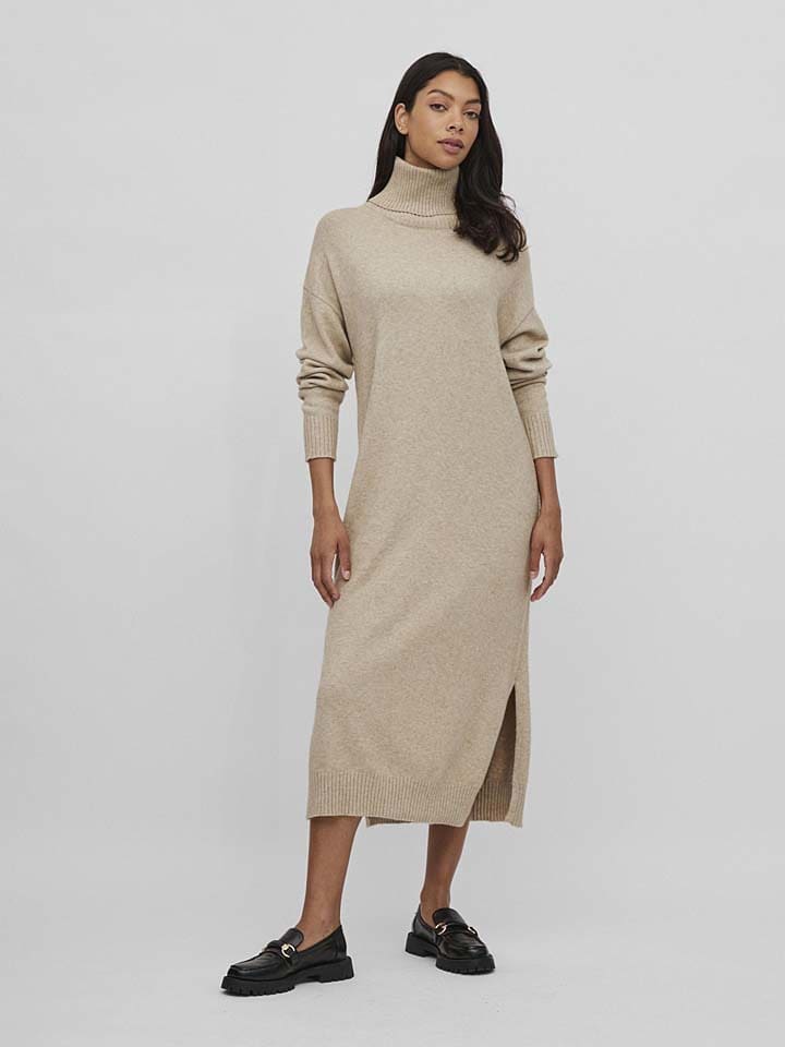 

Платье до колена Vila Strickkleid, бежевый