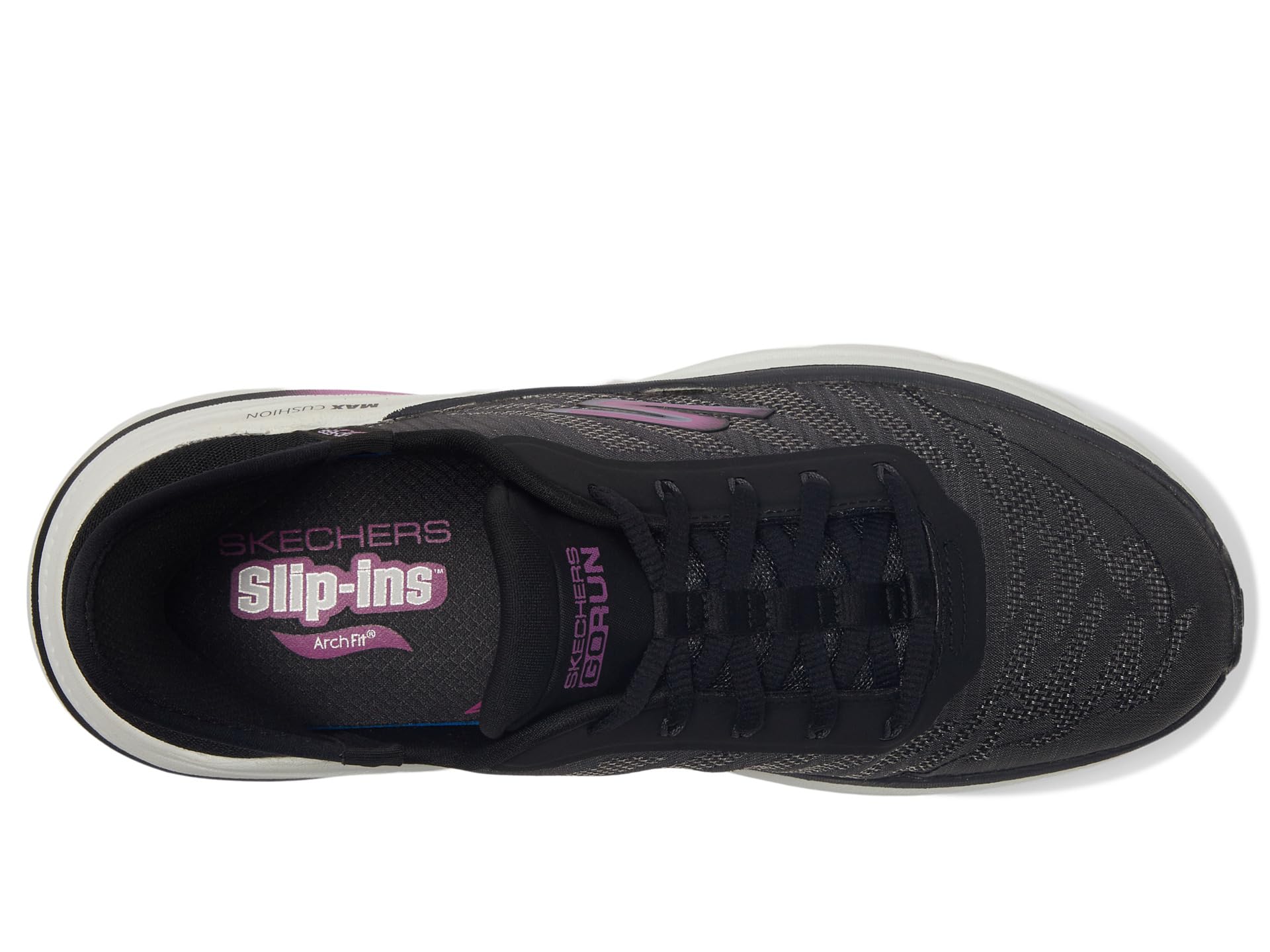 Кроссовки SKECHERS Max Cushioning Arch Fit 2.0 Adelphi Hands Free Slip-Ins, Black/Lavender — фото 2