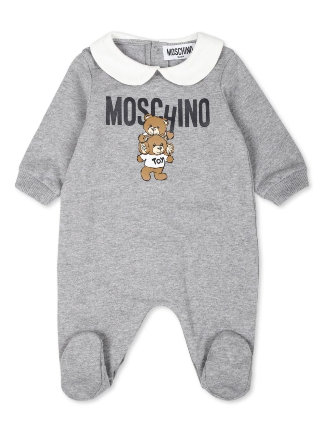 

Moschino Kids мотив плюшевого мишки babygrow, серый