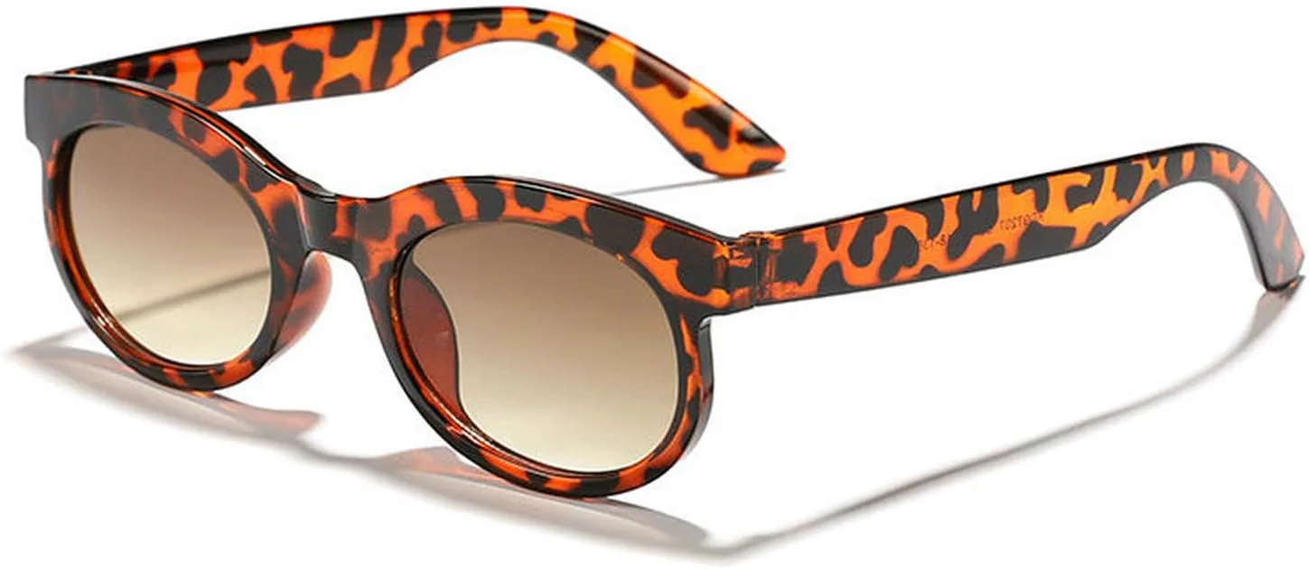 

Солнцезащитные очки Laureles Retro Pilot для мужчин и женщин в винтажном стиле с леопардовым принтом и серым градиентом, защита от ультрафиолета UV400, C8