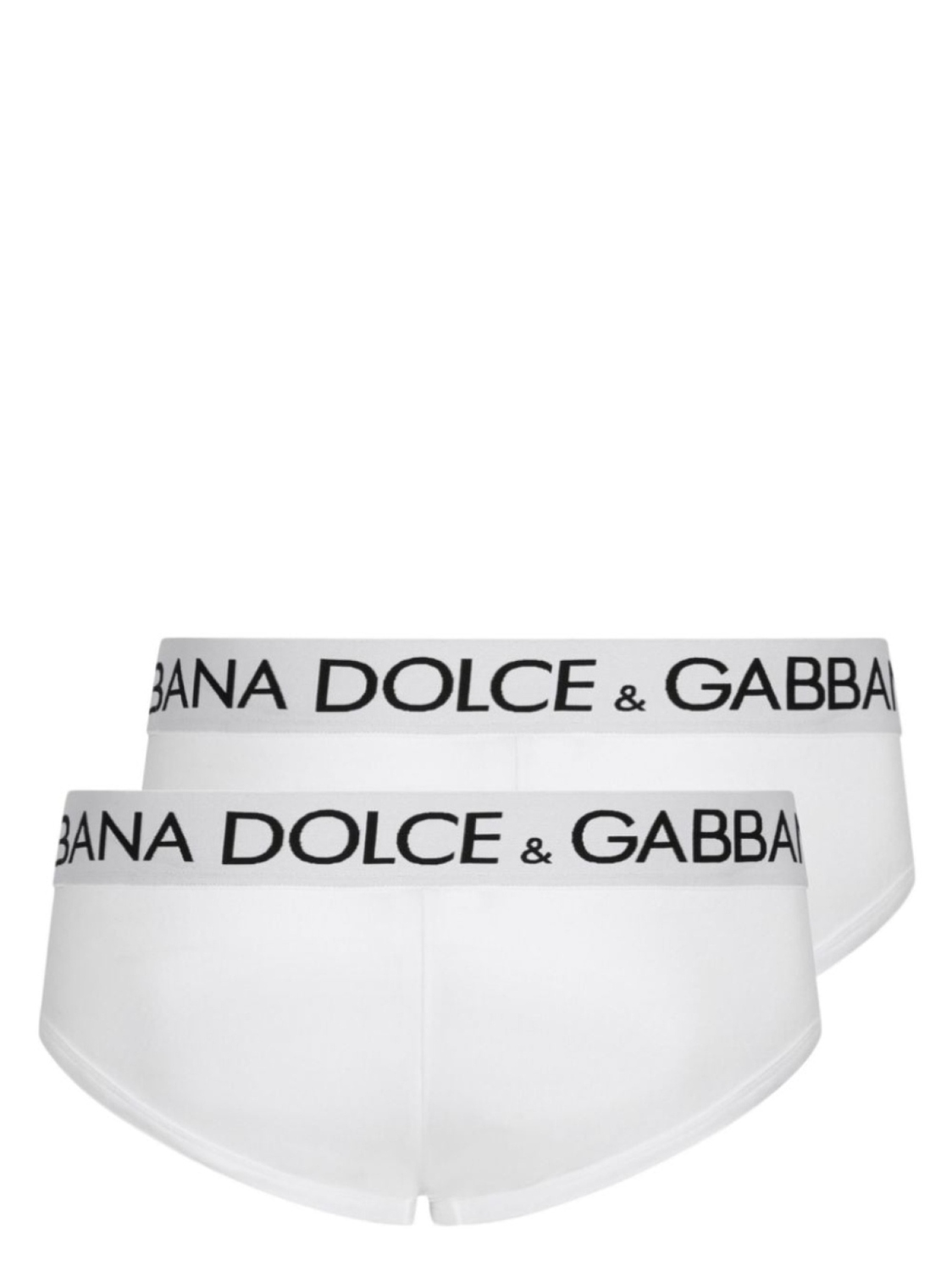 Dolce & Gabbana комплект из двух трусов-брифов с логотипом, белый — фото 2