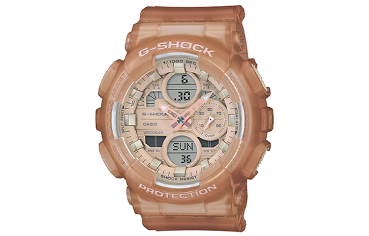 

CASIO Часы Women's Orange Watch GMA-S140NC-5A1, Nude Watch Dial