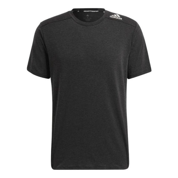 

Футболка men's sports gym round neck short sleeve black t-shirt Adidas, черный