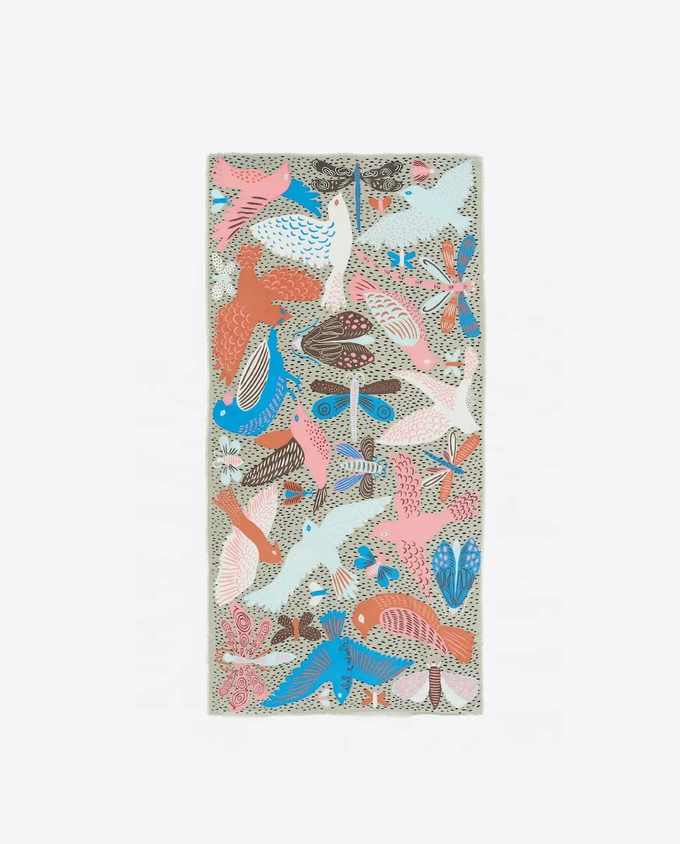 

Прямоугольная шаль с принтом Bimba y Lola, цвет Kaki