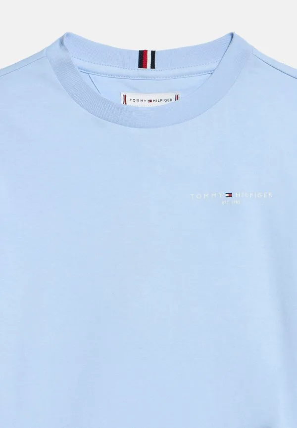 Футболка с логотипом, круглый вырез, базовая футболка Tommy Hilfiger, Sweet Blue — фото 4