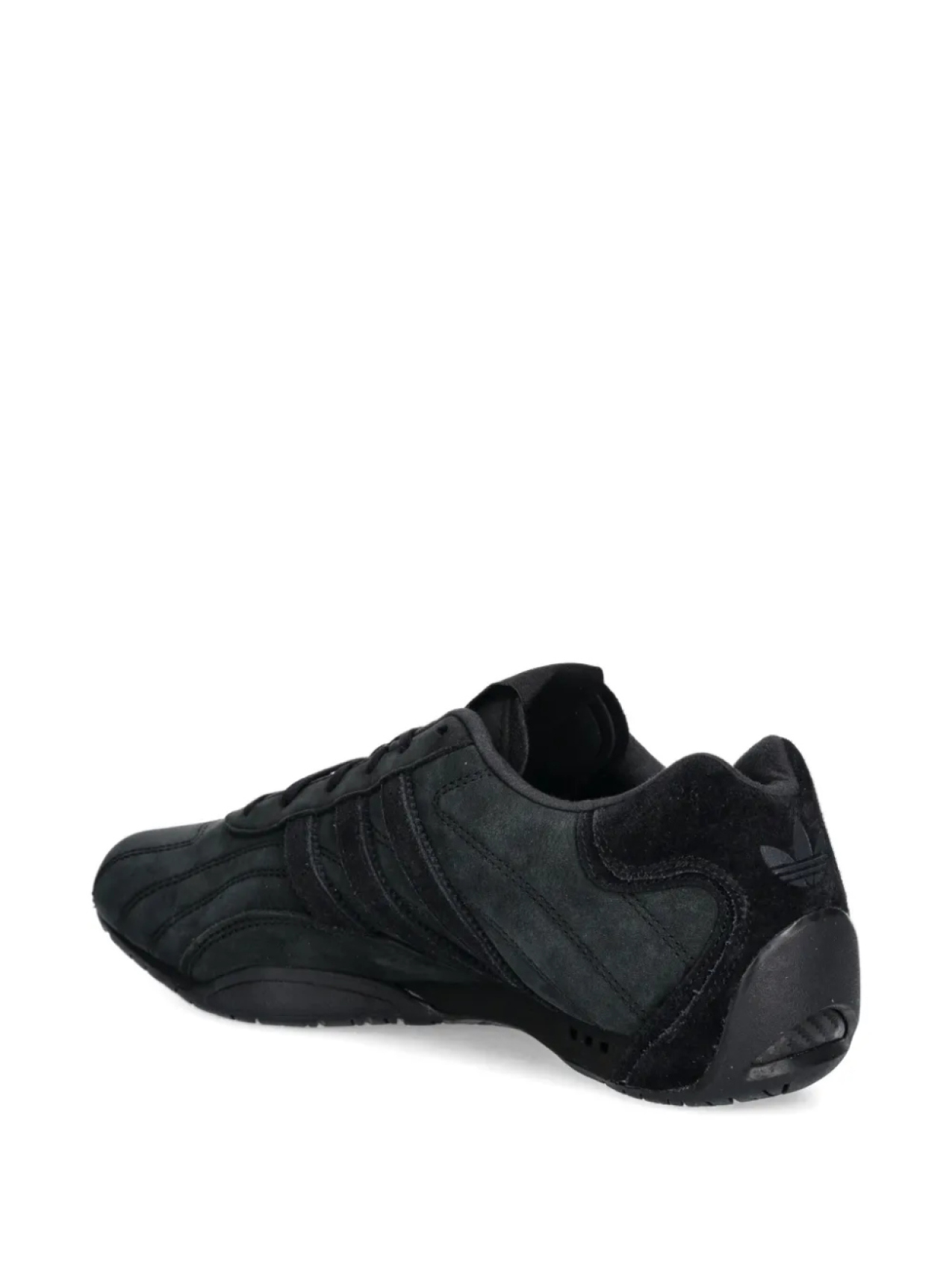 Кроссовки Adidas Adiracer Lo замшевые с тремя полосками, черный — фото 4