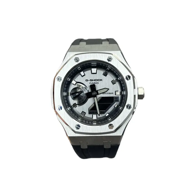 

CASIO Ретрофит серия кварцевый механизм фторэластомерный ремешок часы унисекс серебристый циферблат