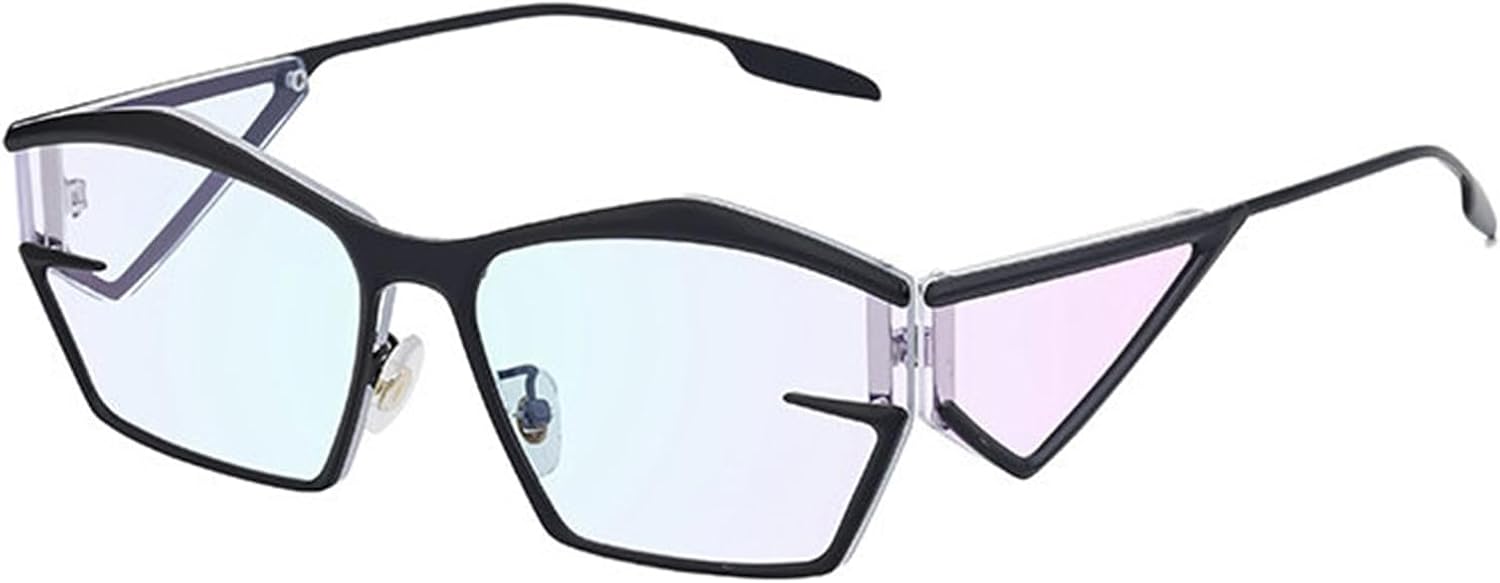 

Солнцезащитные очки Helena Fashion неправильной формы, прямоугольные, для женщин и мужчин, 2024 год, роскошные панк-очки в металлической оправе для мужчин, модель S68, C7