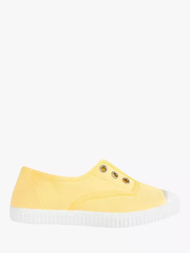 Детские кеды Hampton Plum из парусины Trotters, Lemon