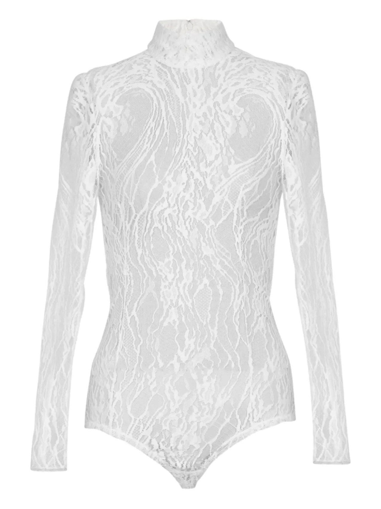 

Balmain кружевное боди с длинными рукавами, белый