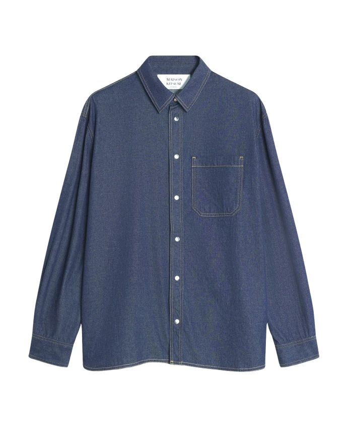 

Джинсовая рубашка Maison Kitsunã, синий