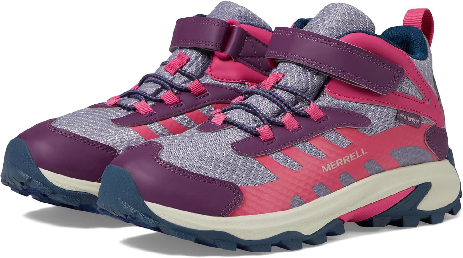 

Детские водонепроницаемые кроссовки Merrell Kids Moab Speed 2 Mid A/C (для маленьких и больших детей), темно-синий