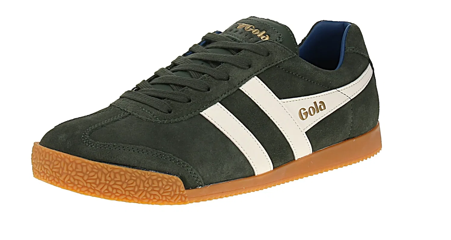 Кроссовки низкие Harrier из кожи, Gola, зеленый