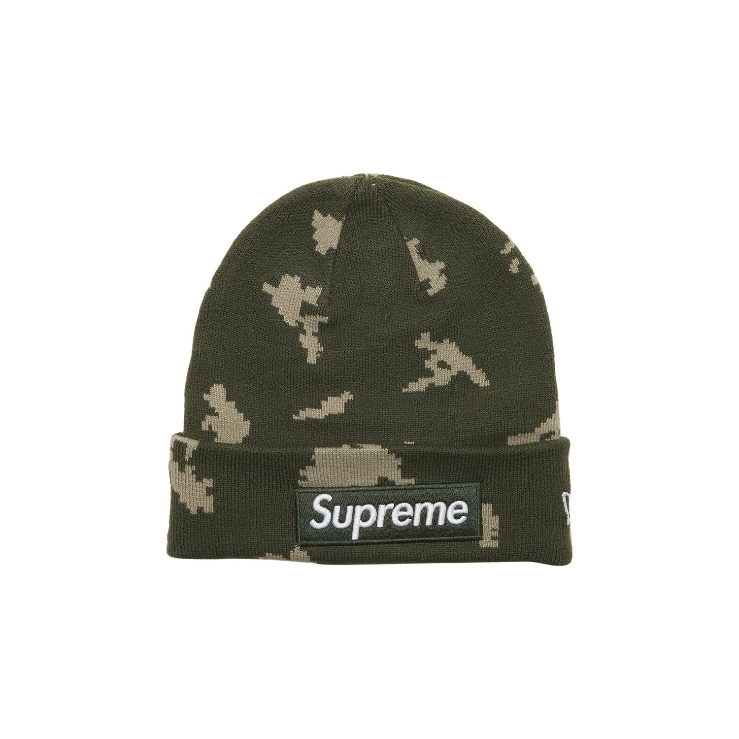 

Шапка-бини Supreme x New Era Box Logo, Оливковый русский камуфляж