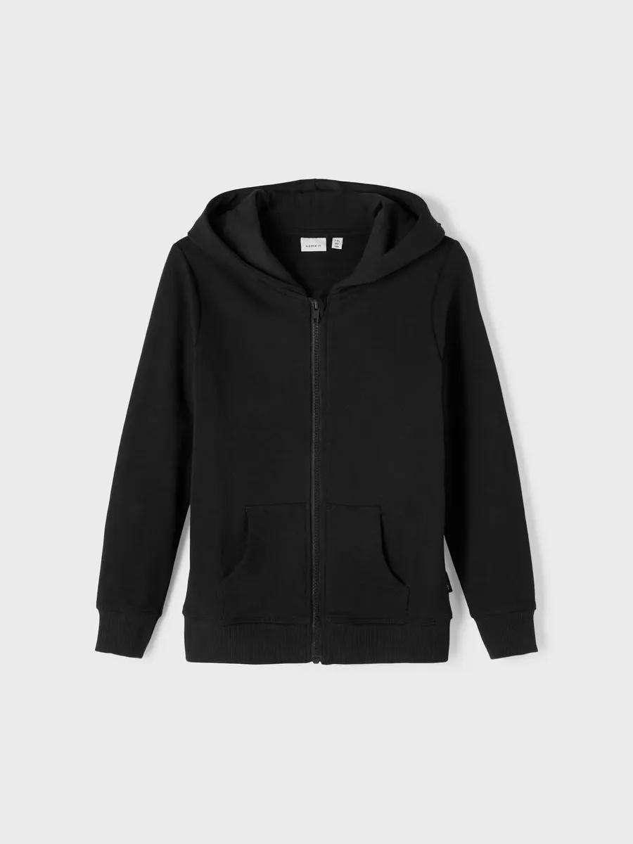 Имя It толстовка "NKMNESWEAT CARD W HOOD UNB NOOS" Name It, черный — фото 2
