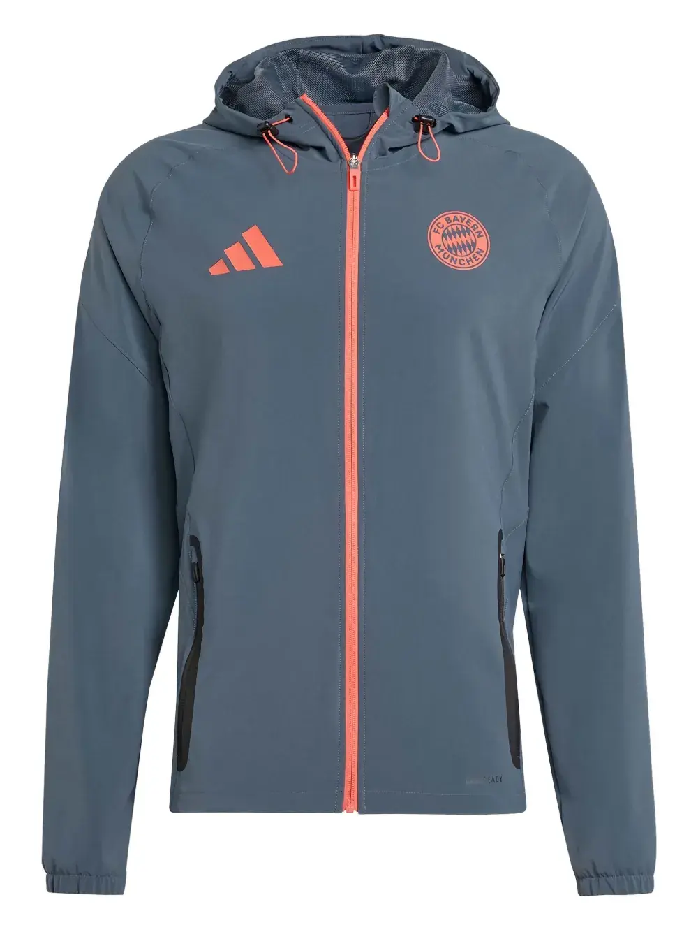 

Худи на молнии с логотипом из коллаборации с Bayern Munich Adidas, серый