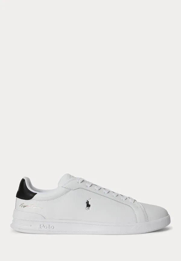 Кроссовки кожаные Heritage Court II Leather Sneaker Trainers Polo Ralph Lauren, белый/черный