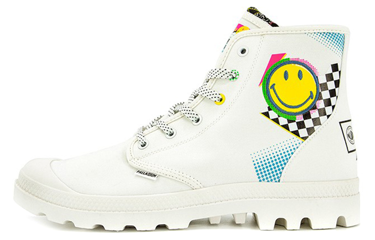 

Туфли Smiley X Pampa Canvas унисекс с высоким берцем звездно-белые Palladium