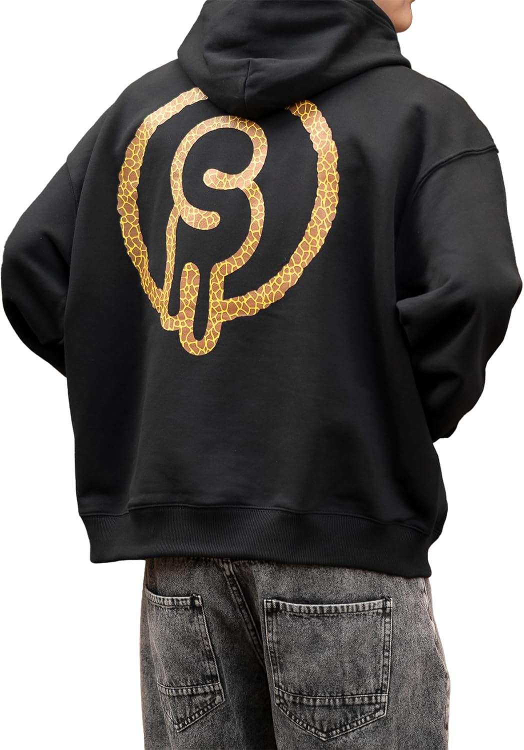 

Худи Inprobes 70411 для мужчин (SIDEWAYSTANCE) с круглым логотипом жирафа, флисовая толстовка с капюшоном Improves, черный