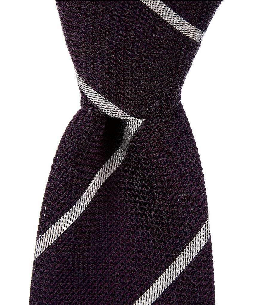 

Пол Смит Гренадин Страйп 3.14 Тканый шелковый галстук Paul Smith, фиолетовый