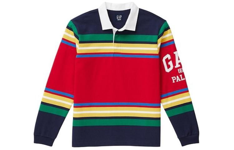

Рубашка унисекс с красными и синими полосками Gap, цвет Red and blue lines