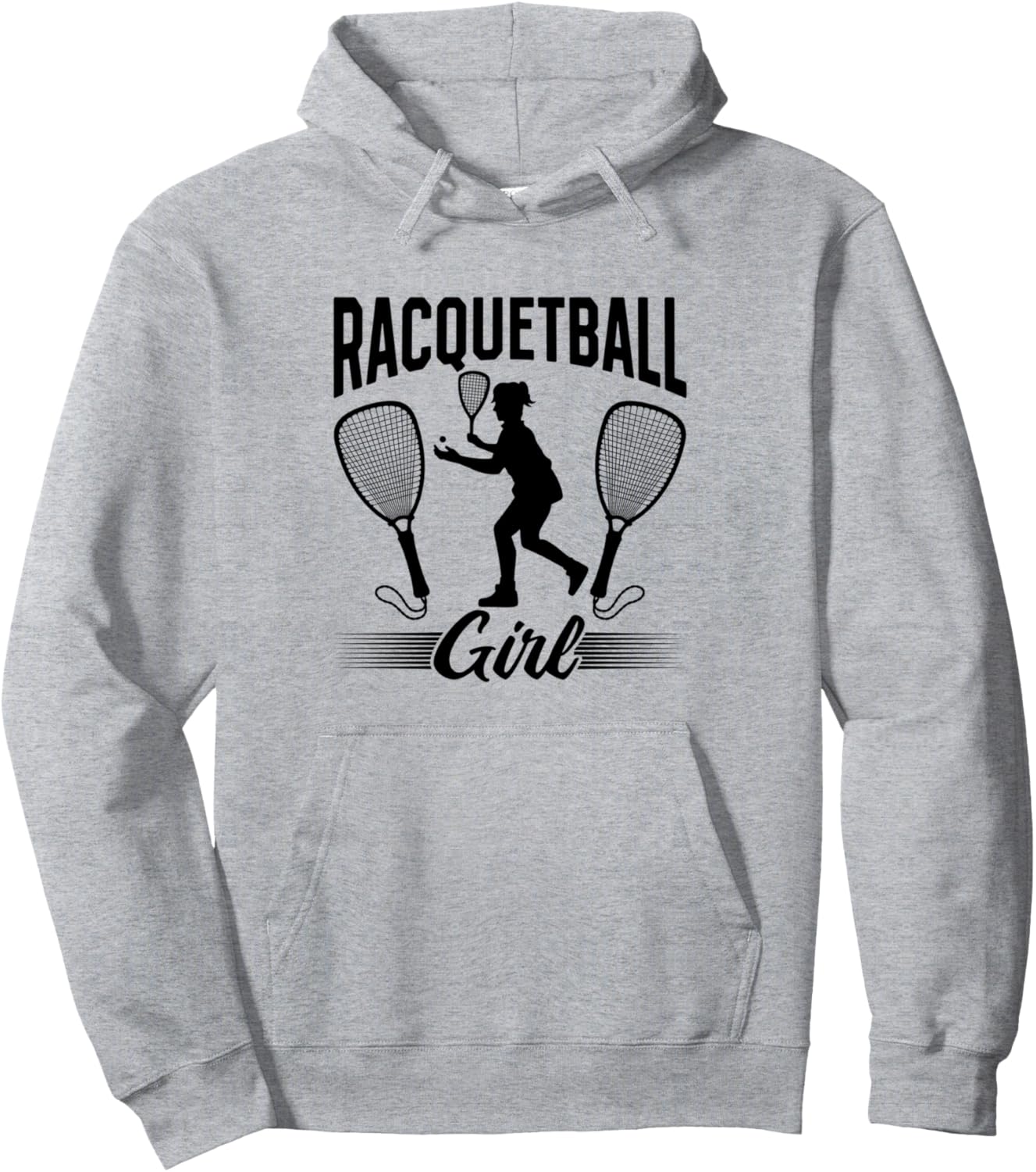 

Худи для девушки, играющей в ракетбол Racquetball Girls, серый